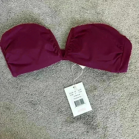 Andie Swim The Scala Top Strapless Bikini Top Plum - Picture 2 of 5